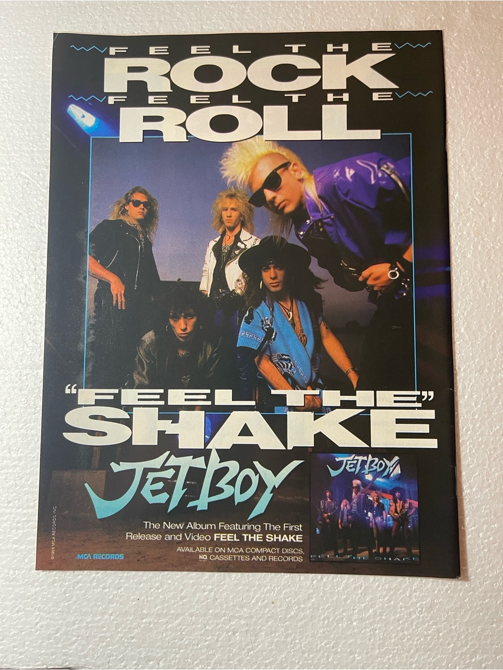 Jetboy "Feel The Shake" Album Pinup - Bold Black & Teal Design